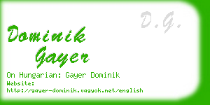 dominik gayer business card